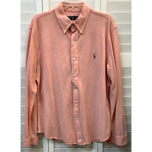 Ralph‎ Lauren Mens XL Pink Button-Up Shirt Long Sleeve Cotton
